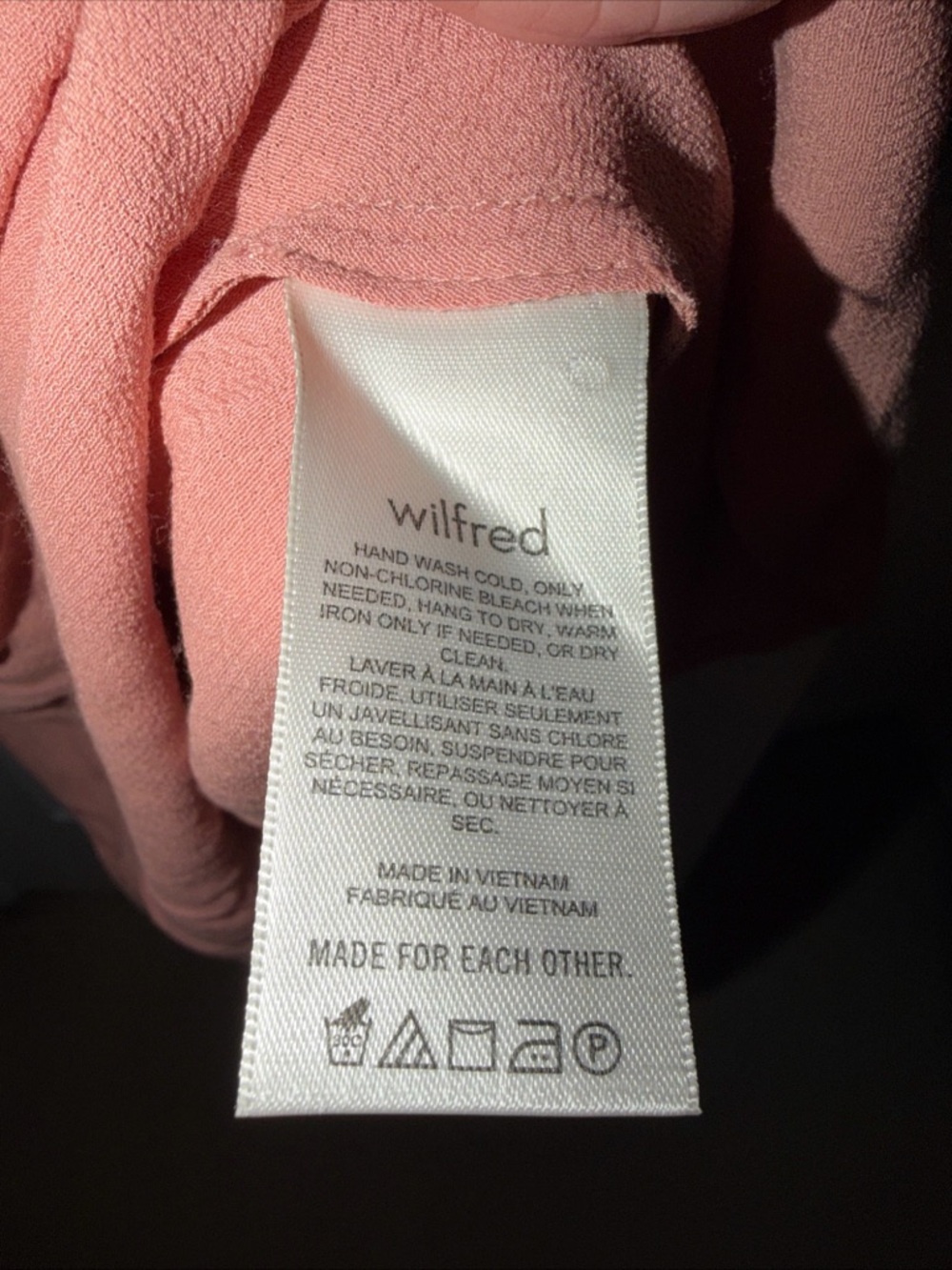 Wilfred Aritzia Dusty Rose Maxi Slip Dress with Tie - Picture 5 of 8